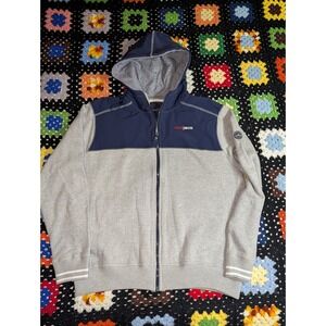 Nautica Navigator Fleece Hooded Full-Zip Jacket Silverbrook Men's Large NWOT